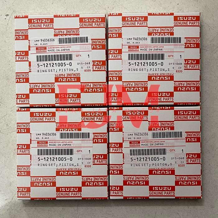 RING PISTON / RING SEHER ISUZU 4BD1 6BD1 ASLI GENUINE 5121210050