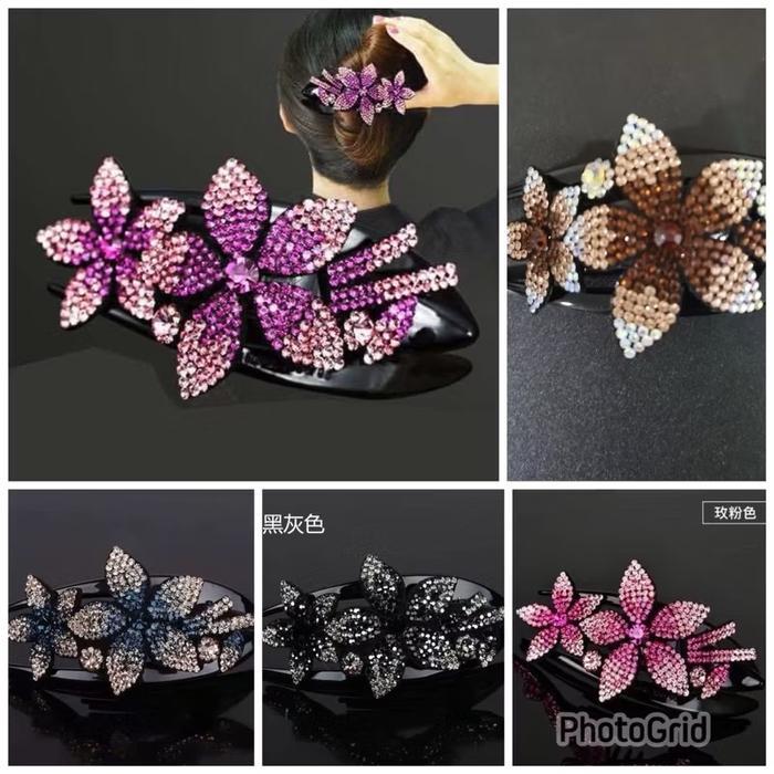 Jepit Rambut Sirkam Jepitan Bunga Korea Sanggul Modern