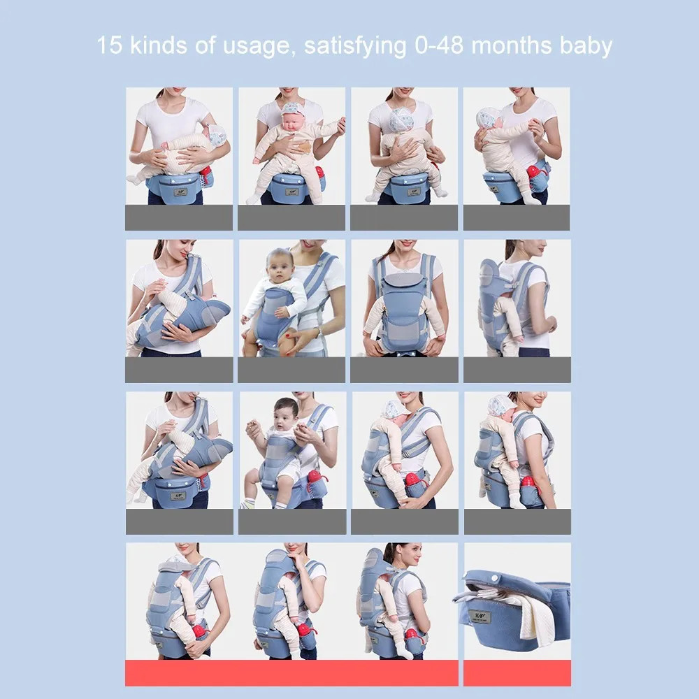 Newborn Ergonomic Baby Carrier Backpack Infant Baby Hipseat Carrier Front Facing Ergonomic Kangaroo
