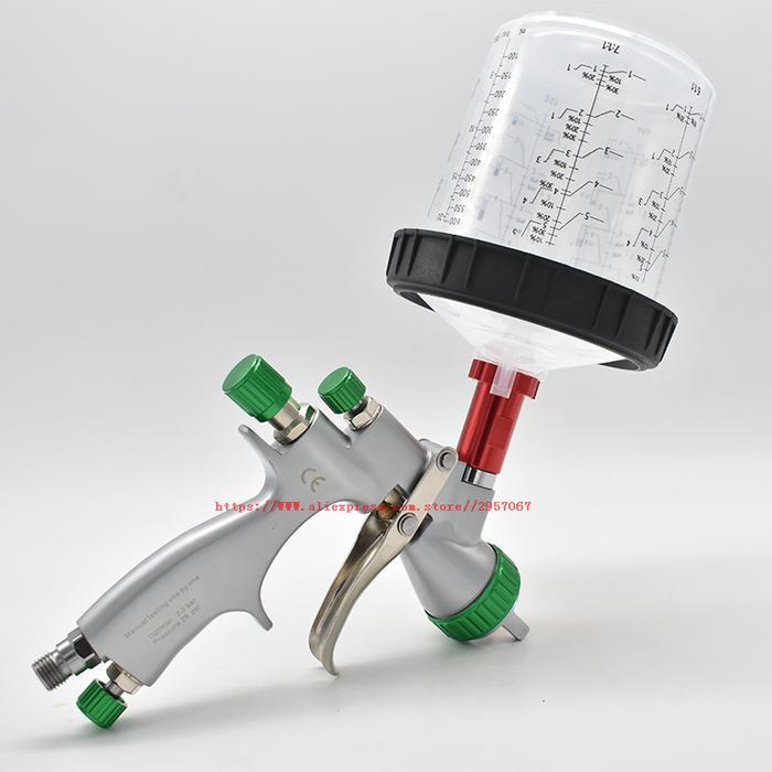 SPRAY GUN WITH 600CC MIX CUP AUARITA H899 PAINT SPRAY GUN WITH PAINT MIXING CUP AND ADAPTER HVLP CAR