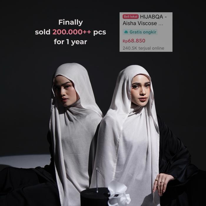 HIJABQA - Aisha Viscose Pashmina (Aisha Ibrahim X Hijabqa)