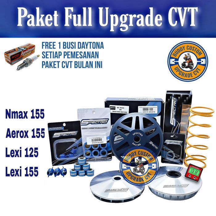 Paket CVT FULL Upgrade CVT Nmax 155 Aerox 155 Lexi 125 Paket CVT Nmax Astro Custom Spectro Racing