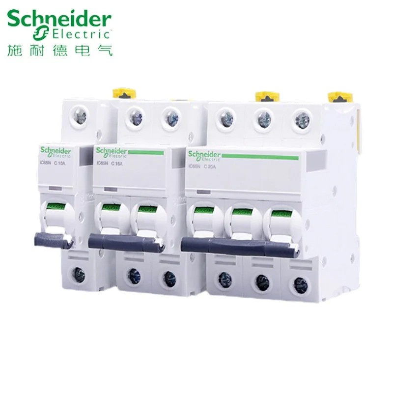 New Schneider Electric IC65N Miniature Circuit Breaker Acti9 Series A9F18 IC65N Type C 1P 2P 3P 4P C