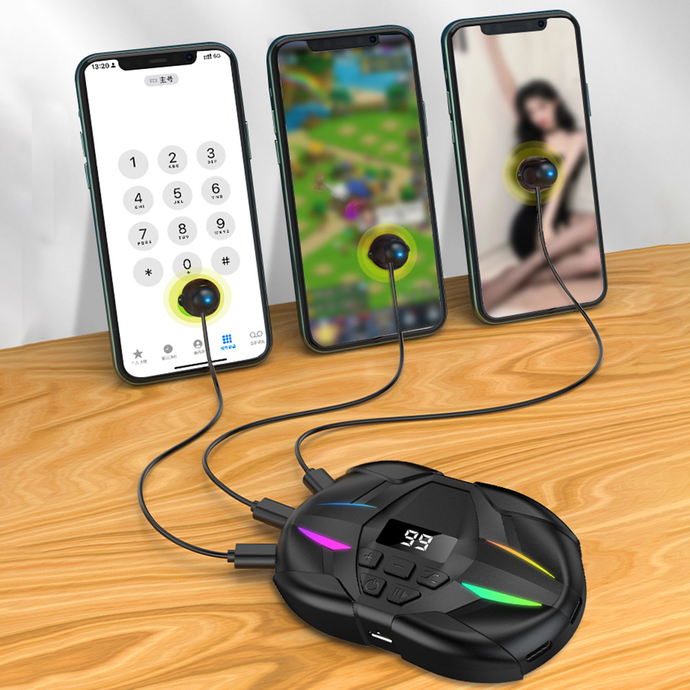 Mobile Phone Screen Auto Clicker Adjustable Screen Clicker with Digital Display & RGB Light for