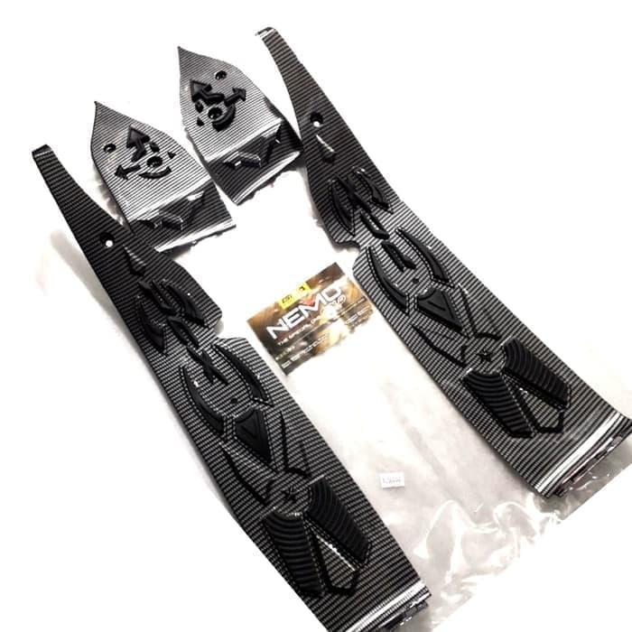ASLI Plat Bordes PCX 150 Lokal Carbon Panel Pijakan Alas Kaki PCX 150 Lokal READY STOCK