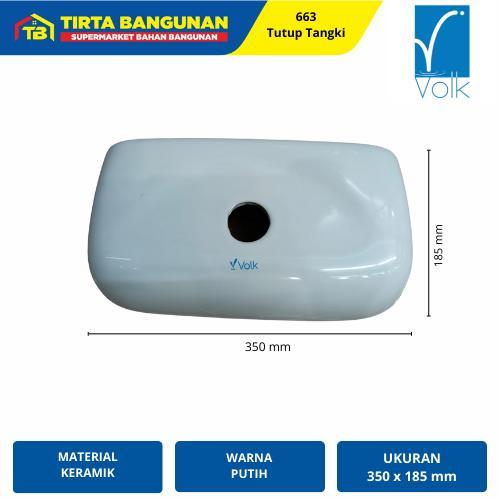 VOLK 633 MAGNOLIA TANK COVER TUTUP TANGKI KLOSET CLOSET TOILET WC DUDUK PUTIH
