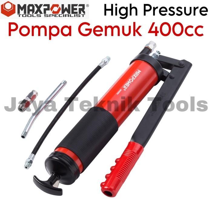 POMPA GEMUK 400 CC MAXPOWER HIGH PRESSURE GREASE GUN BESI MINYAK
