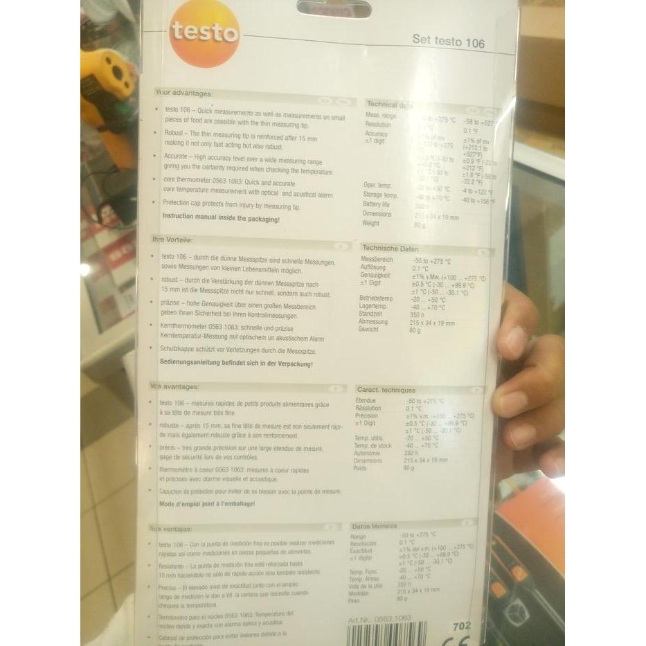 TESTO 106 KIT - FOOD THERMOMETER KIT