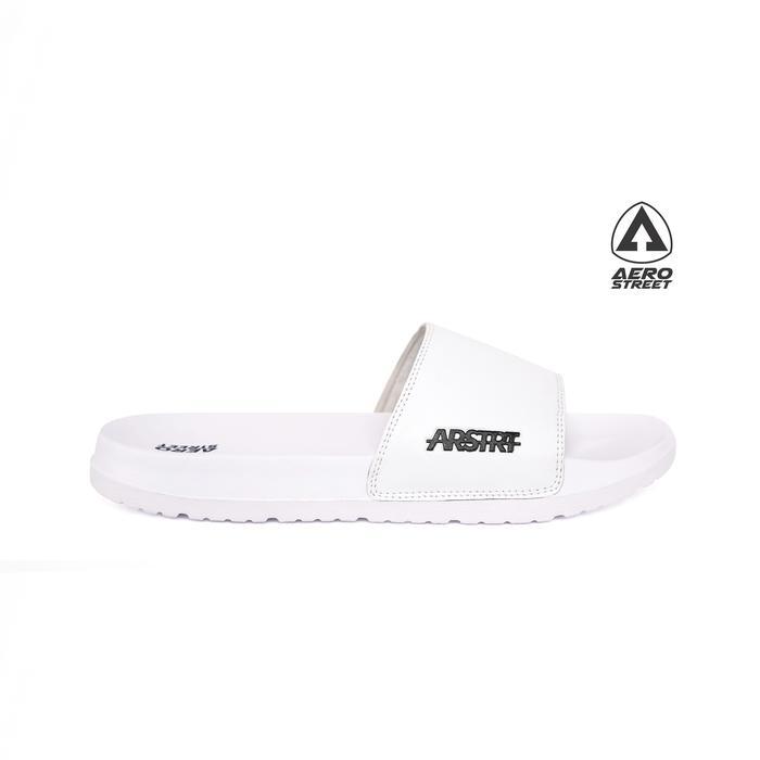 PROMO Aerostreet 39-44 Eros Putih Putih - Sandal Sendal Selop Slip On Casual Pria Wanita Aero