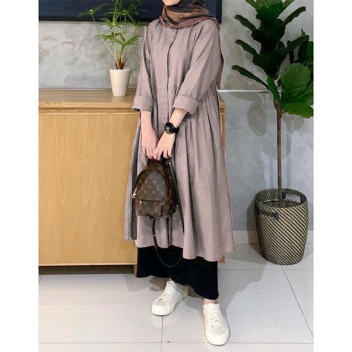 Best Seller Ori Long Tunik Sabrina Series Bahan Rayon Twill Premium By Tuniqueen.Brand Original