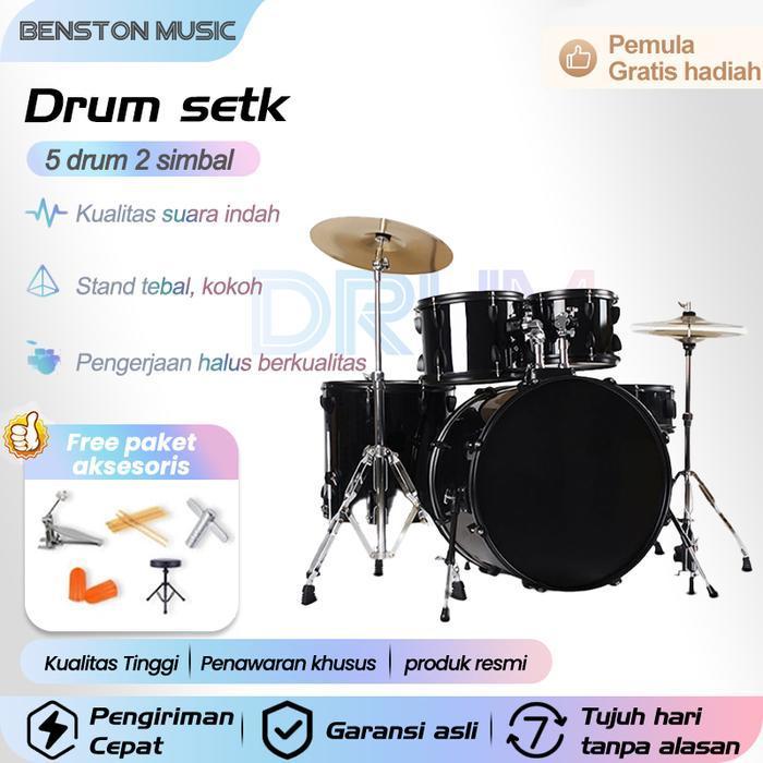 Benston Music- Drum set dewasa, drum set profesional, drum jazz profesional, drum pertunjukan profes