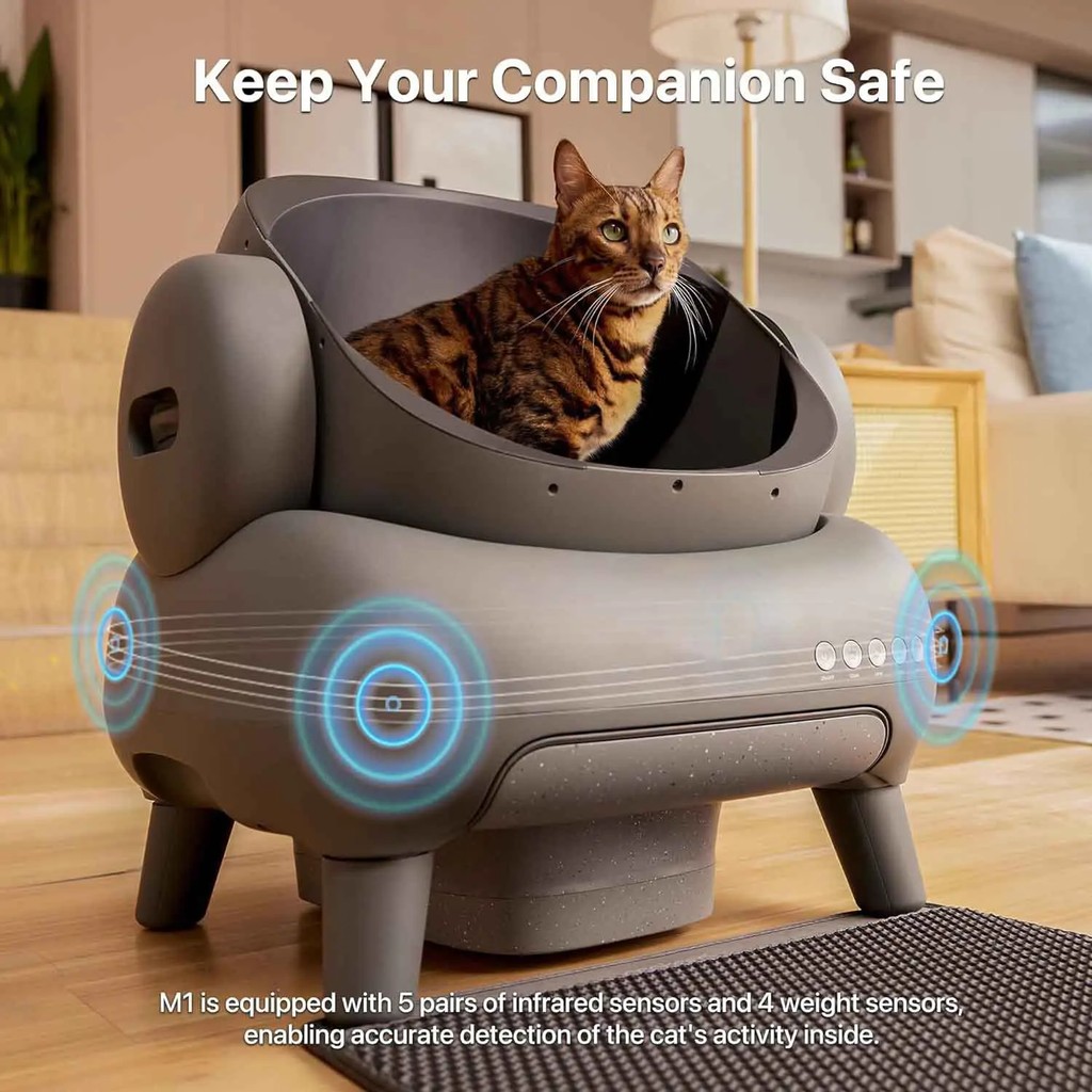 Pet Box Automatic Cat Litter Box Self Cleaning Cat Toilet Yibao Intelligent Pet Litter Bowl