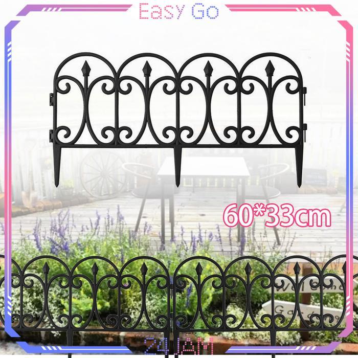 58cm Pagar Kecil Taman Diy Pagar Plastik Dekorasi Pagar Kebun Plastik Pager Tanaman Minimalis Pagar