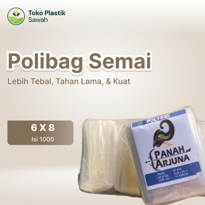 POLYBAG SEMAI CABE / POLYBAG SEMAI BENIH / POLIBAG / POLYBAG PEMBIBITAN - 6X8 CM ISI 1000 LEMBAR