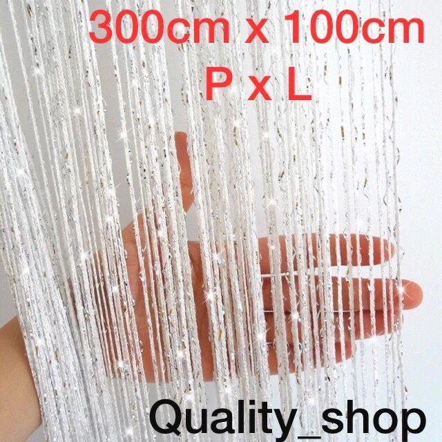 Sale Tirai Benang Putih Gliter 3Meter X 1Meter