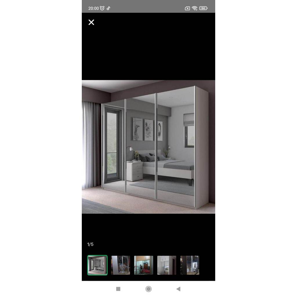 lemari sliding pakaian dari kaca