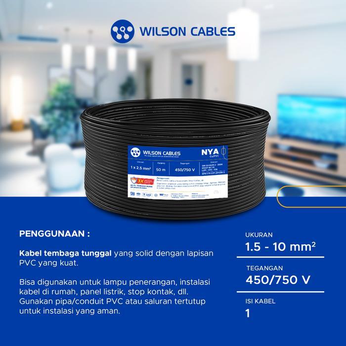 NYA 2.5 mm2 50 Meter - Kabel Tembaga Kawat Wilson Cables