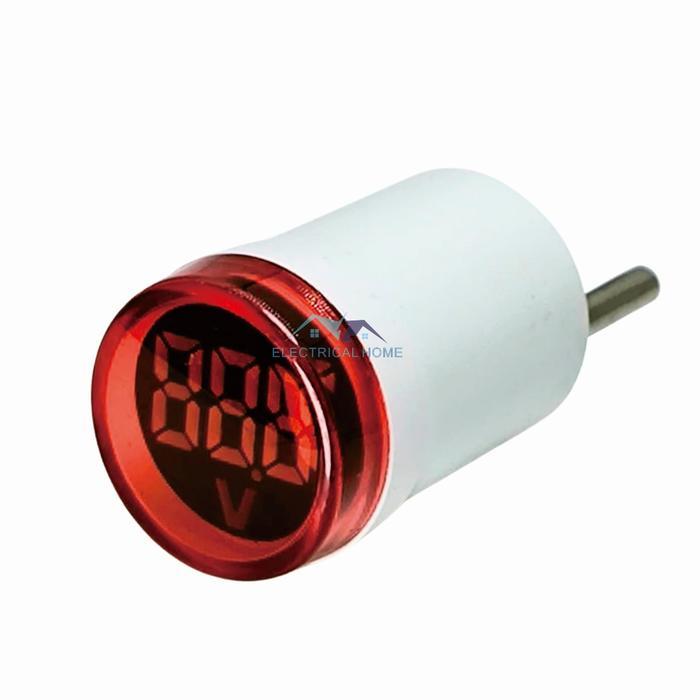 Volt Meter Digital Plug In / Colokan AD22-LVD With Indicator Lamp LED Bentuk Bulat