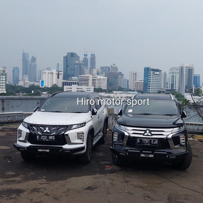 tanduk bumper pajero sport facelife model overland full plat - M23 Auto ACC