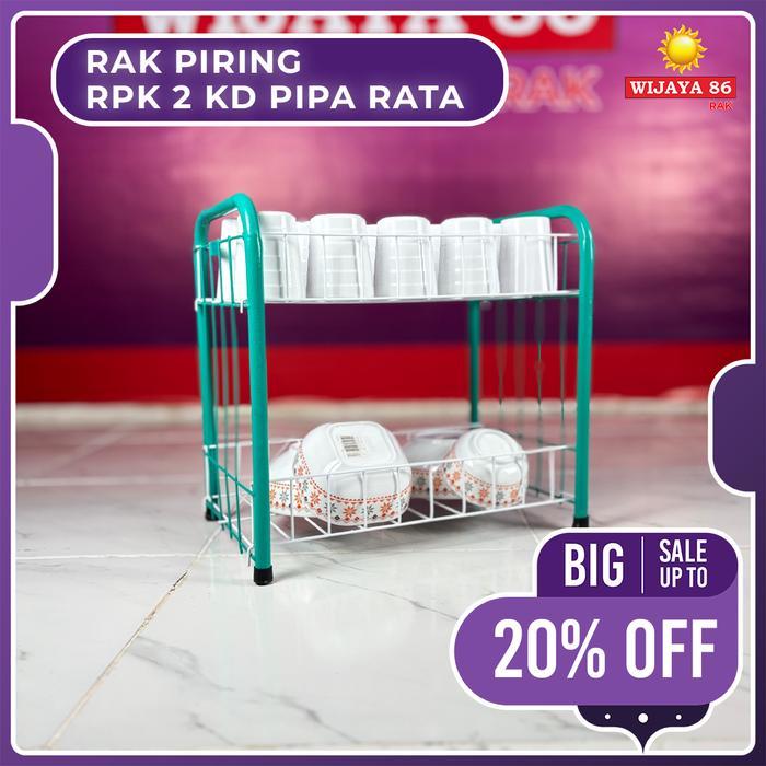 RAK PIRING WASTAFEL RPK 2 KD PIPA RATA RAK PIRING SUSUN 2 BONGKAR PASANG RAK PIRING 2 SUSUN RAK