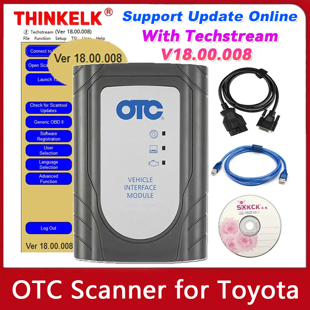 OTC Scanner GTS TIS3 OTC Scanner Global Techstream V18.00.008 for Toyota Until Feb 2023 Auto Diagnos