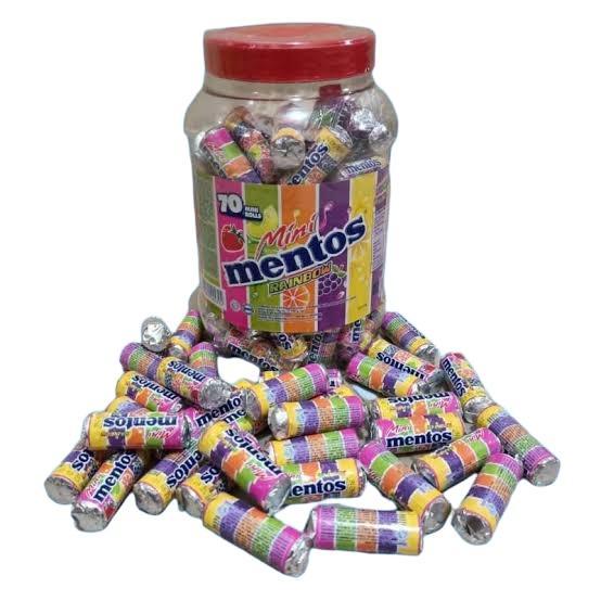 MINI MENTOS RAINBOW 700GR ISI 70PCS TOPLES