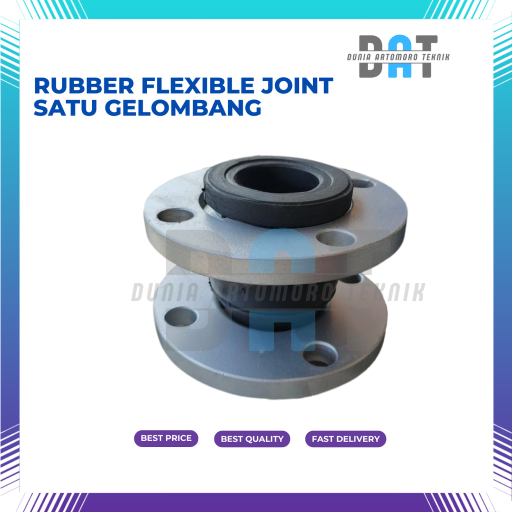 2" Rubber Flexible Joint Satu Gelombang Flexible Rubber Joint Flange ANSI 150 Size 2 Inch