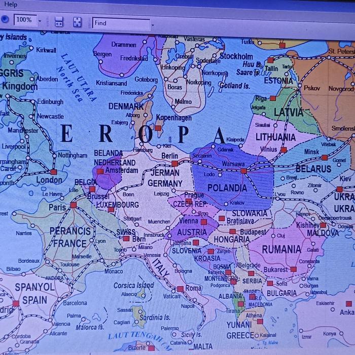 PETA DUNIA BESAR PETA DINDING UK 180 X 120