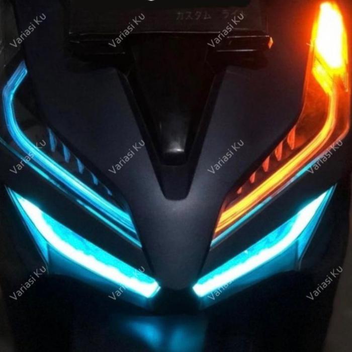 "New" SEPASANG Lampu Alis LED SEN RUNNING WELLCOME LIGHT DRL Alis Slim Fleksibel 30 CM Modul Tanam