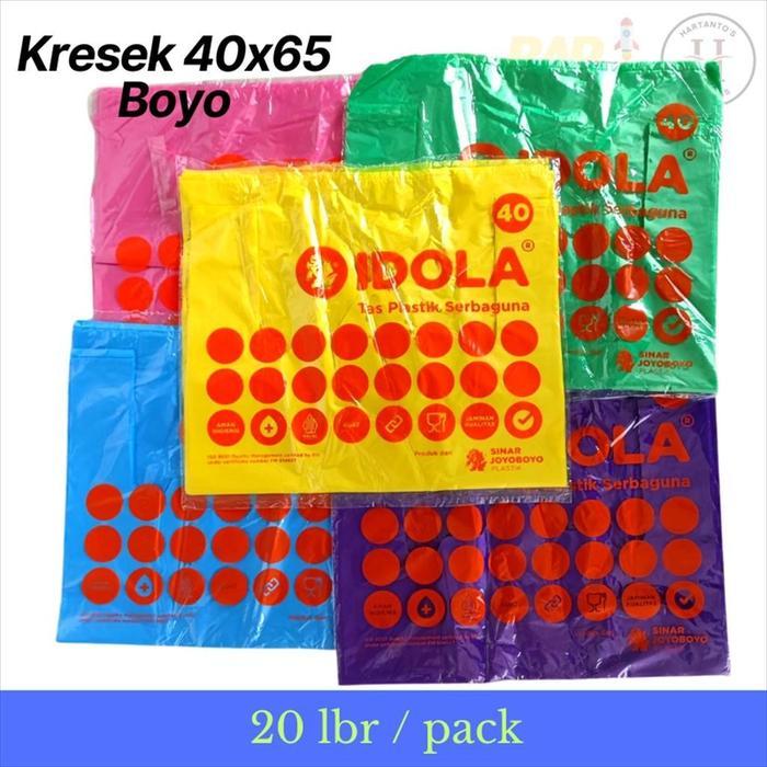 Plastik Kresek HD Besar 40 IDOLA Warna Warni Stabilo