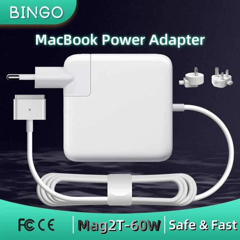 BINGO New 60W Magsafe2-T Charger(16.5V-3.65A)for MacBook Air 11" 13" A1502 A1425 A1435 MD212 MD662