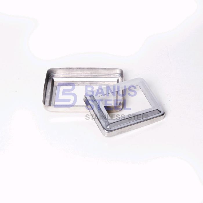 "New" Ring hollow stainless 304 4 cm x 6 cm / 40 x 60 mm penutup pipa kotak