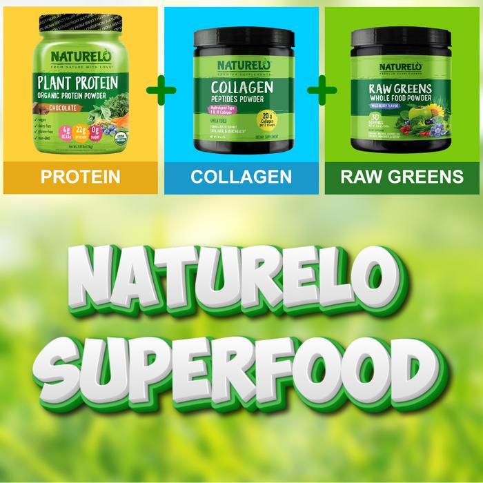 NATURELO - SUPERFOOD Protein, Collagen and Raw Greens
