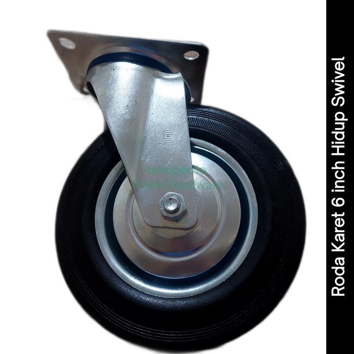 New Best Quality 100% Original Roda Gerobak / Trolley / Troli / Etalase 6 Inch Hidup Swivel