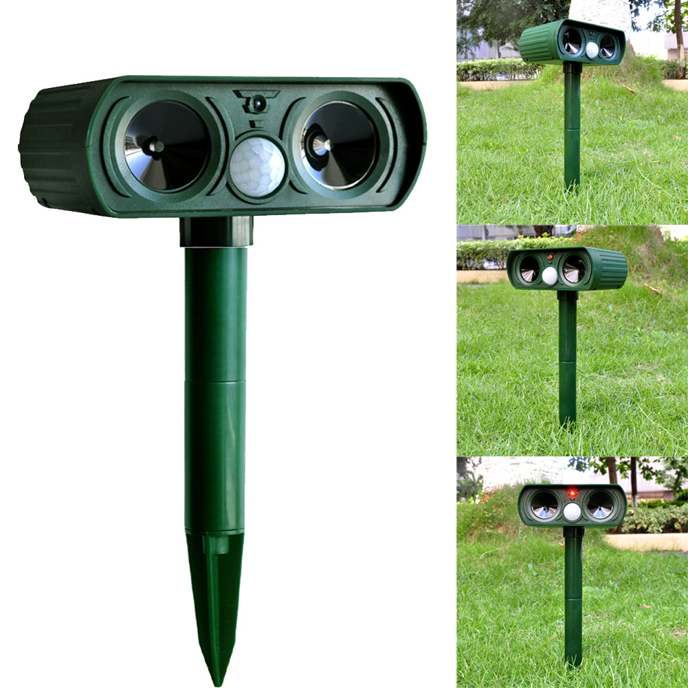 Ultrasonic Solar Bird Repeller Sonic Rodent Repeller Cat Dog Fox