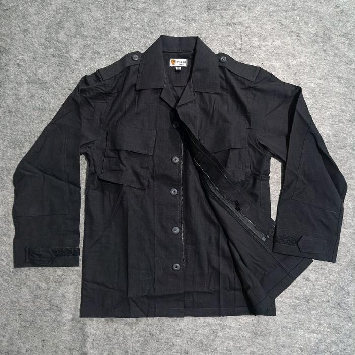 Seragam PDL Tactical Hitam Jatah Brimob Bahan Halus / Seragam PDL Hitam Jatah Brimob