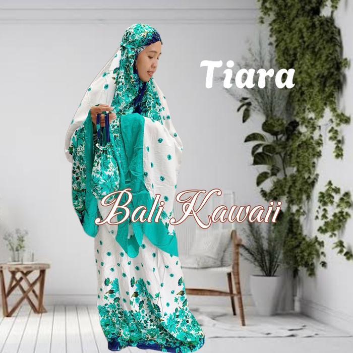 TERLARIS Mukena Bali Dewasa Tiara Motif Bunga Bahan Adem Jumbo READY STOCK