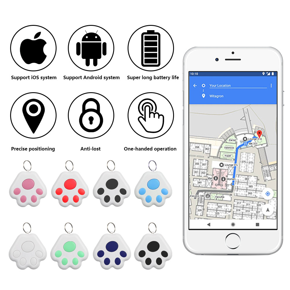 Aksesori Pelacak GPS Pelacak Gps Anak Perangkat Antihilang Bluetooth Mini Cocok untuk Anjing Kucing 