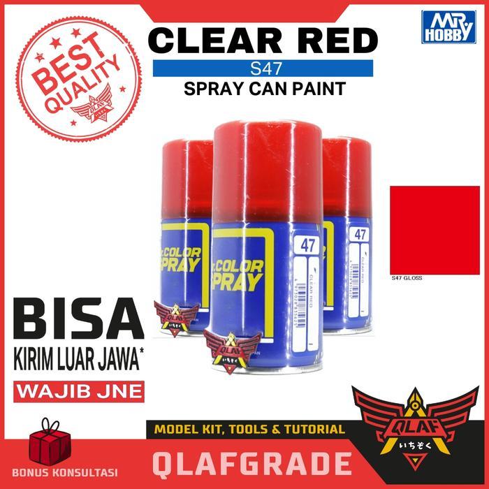 Mr Color Spray Clear Red S47 / Cat Gundam Model Kit Spray Can Terbaru