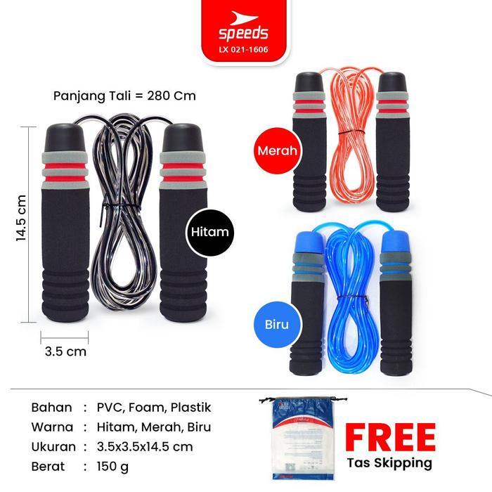 SPEEDS Skipping Rope Lompat Tali Jump PVC Latihan Olahraga Lompat Tali 021-1606