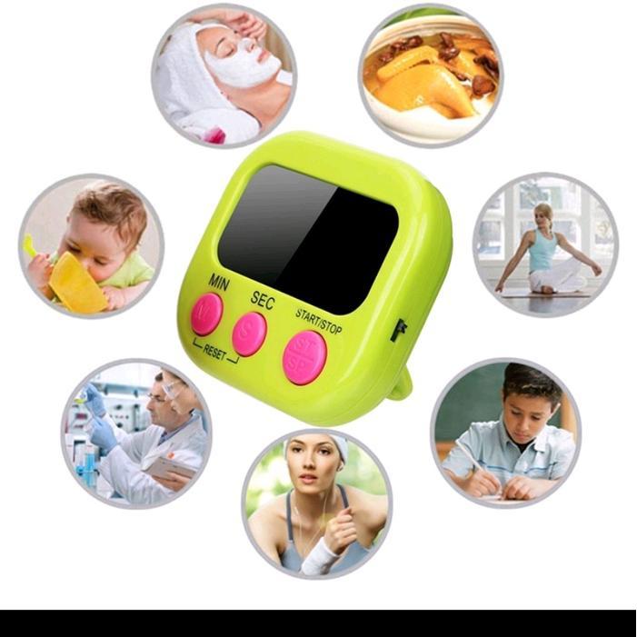 Digital Kitchen Timer Jam Alarm Dapur Masak Clock Stopwatch Magnet Timer Alarm Masak Timer Masak