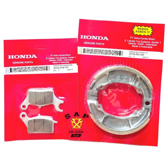 Kampas Rem Beat Fi Beat Deluxe Vario Fi Scoopy Fi Spacy Beat Esp / Paket Kampas Rem Depan Belakang