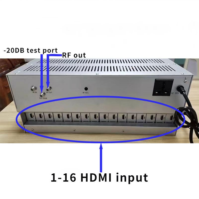 FLASH SALE    16 in1 Fixed Modulator Adjacent Telecom Equipment CATV Modulator Cable Analog Modulato