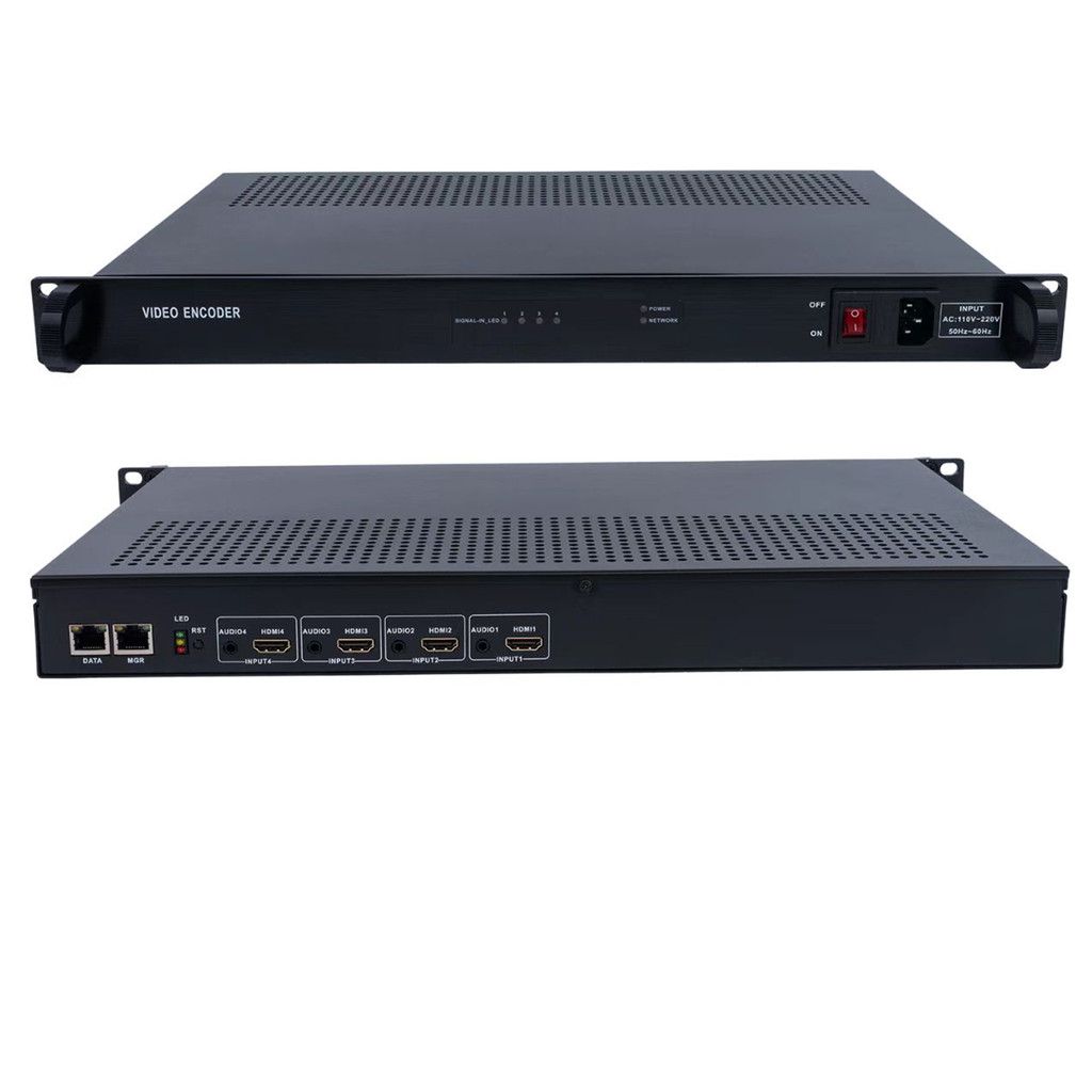PROMO HARI INI  4 Channel HD 4K HEVC H.265 H.264 Encoder HDMI to IP Live Streaming Encoder for IPTV 