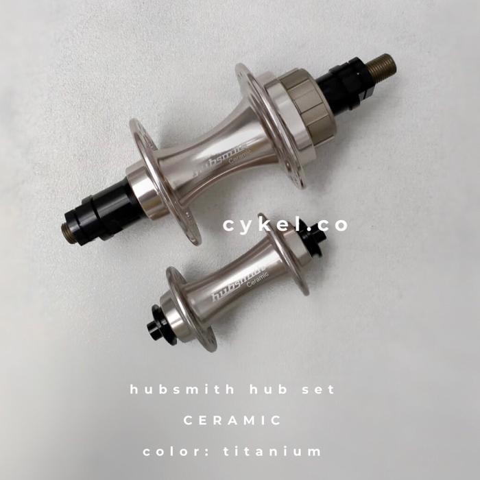 Hubsmith Hub Set 3 Speed Titanium Ceramic Front Rear Hub 28 Hole Bromp