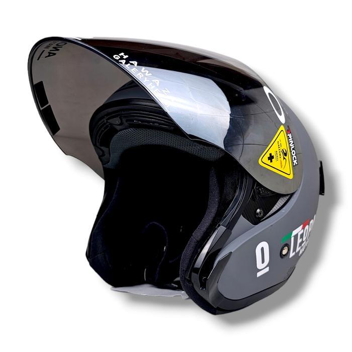 Kyt Kyoto R Original Goril Grey Doff Paket Ganteng Leopard / Helm Half Face Single Visor - Helmet