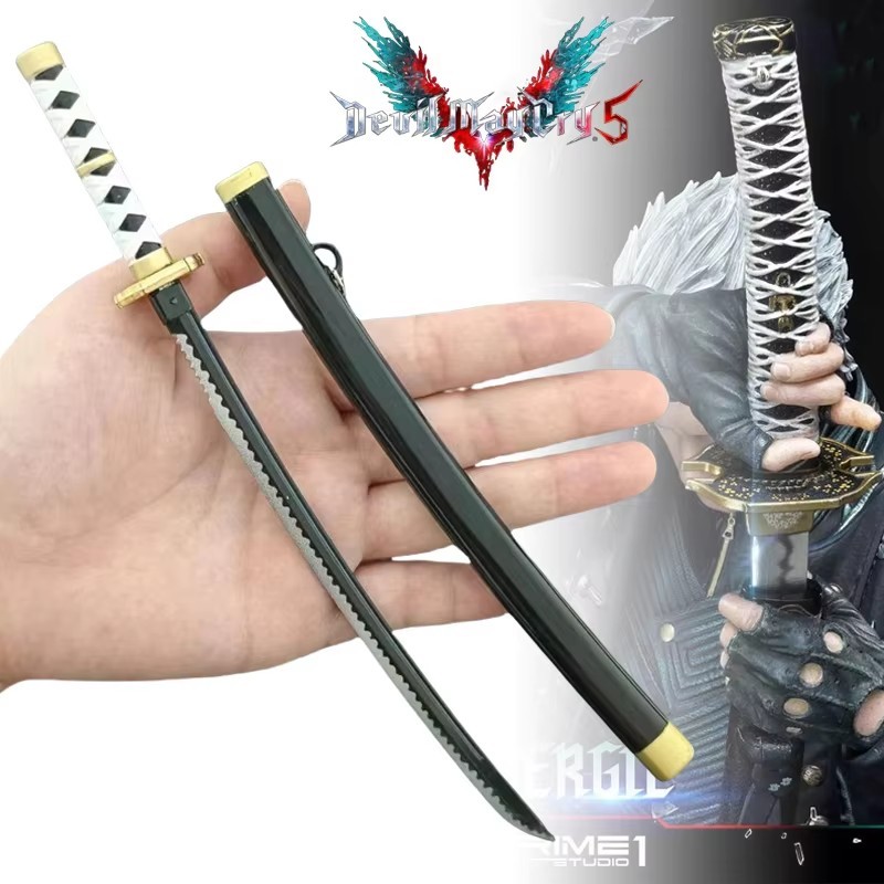 PROMO   Small Vergil Yamato Katana Anime Devil May Cry 5 Steel Ninja Knife Sword Metal Yamato Sabre 