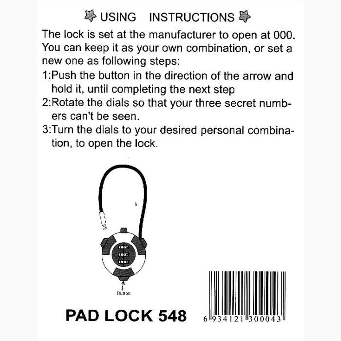 Travel time Combination Lock 548 - Aksesoris Travel Koper