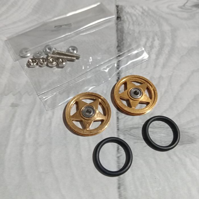 Rep Tamiya Roller 19Mm Aluminum Bintang + Karet