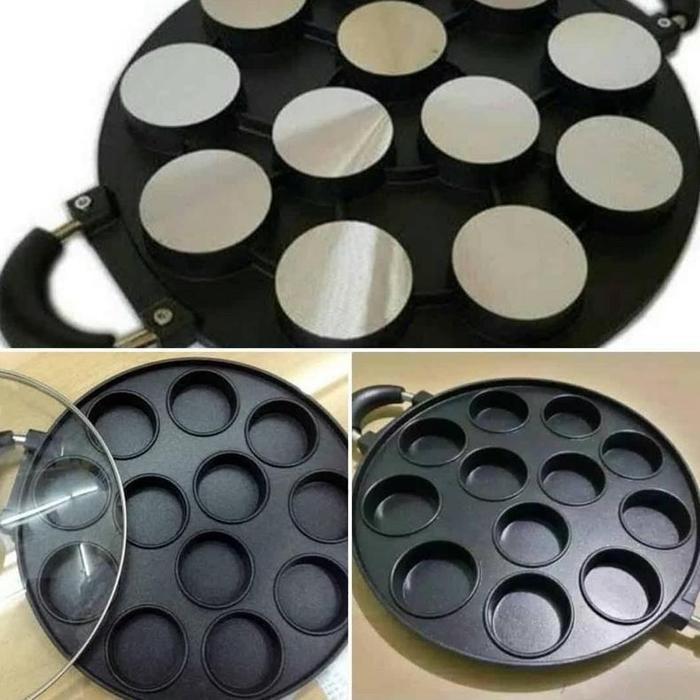 Cetakan Kue 12 Lubang Suggo - Cetakan Kue Lumpur Suggo 12 Lubang Martabak Super Mini Cetakan Kue